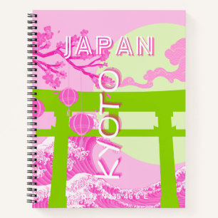 Cuaderno Arte de viajes japonés de Kioto, arte de viajes ro