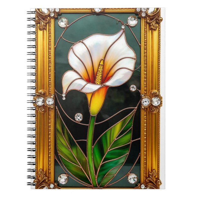 Cuaderno Arte de vidrio emplomado elegante (Frente)