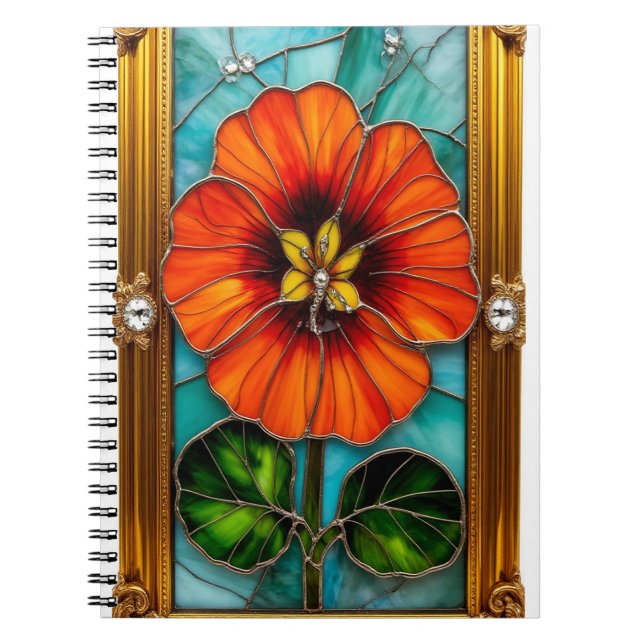 Cuaderno Arte de vidrio emplomado elegante (Frente)