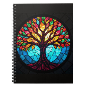 Cuaderno Arte de Vidrio Teñido, Árbol de la Vida en Vidrio 