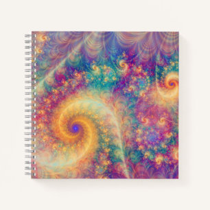 Cuaderno Arte de vórtice fractal abstracto de fantasía capr
