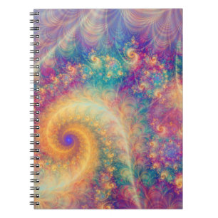 Cuaderno Arte de vórtice fractal abstracto de fantasía capr
