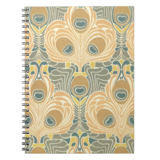 Cuaderno arte deco art nouveau peacock patrón arte