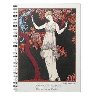 Cuaderno Arte Deco George Barbier Moda Vintage Arte Pájaro