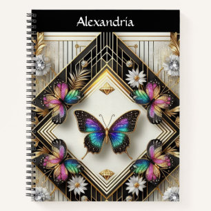 Cuaderno Arte Deco Mariposa Arcoíris