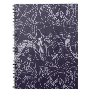 Cuaderno Arte Deco Romano SPQR Estética de Color Púrpura Os