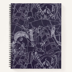 Cuaderno Arte Deco Romano SPQR Estética de Color Púrpura Os