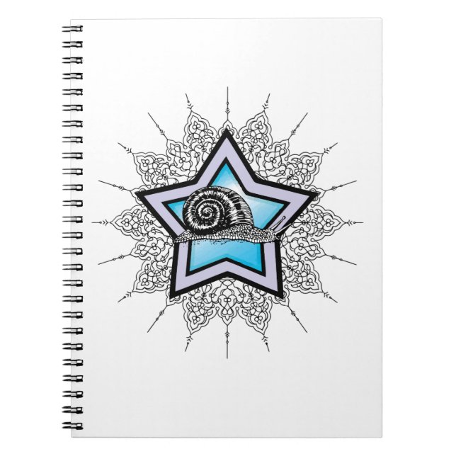 Cuaderno arte del caracol de la estrella azul (Frente)