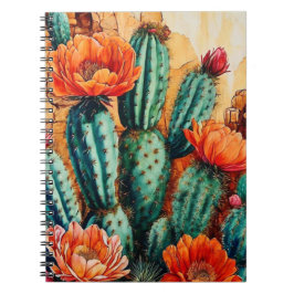 Cuaderno Arte del desierto | Cactus floreciente | Diario de