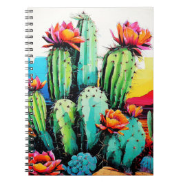Cuaderno Arte del desierto de Cactus en flor | Diario de bl