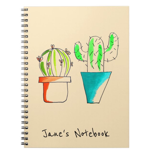Cuaderno Arte del desierto del cactus mexicano (Frente)