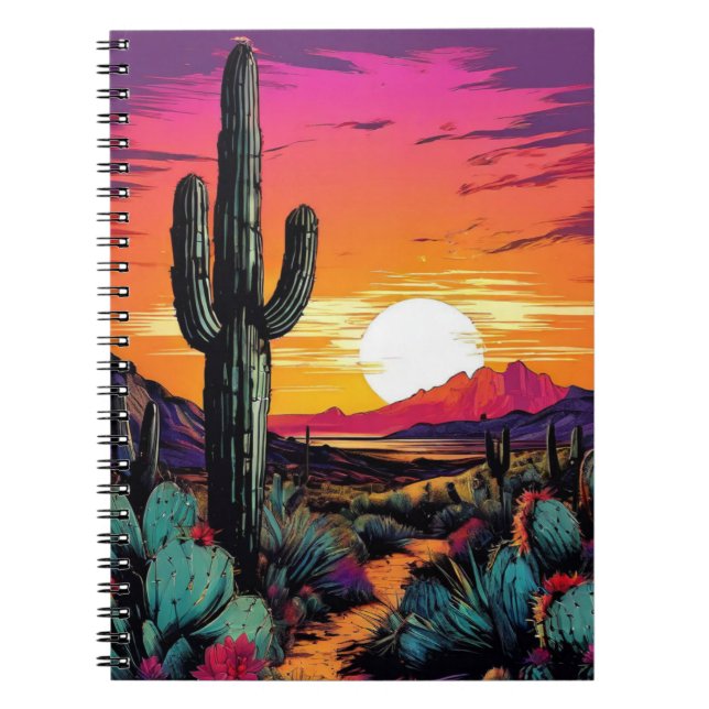 Cuaderno Arte del desierto paisajístico | Diario de bloc de (Frente)