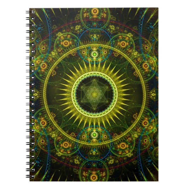 Cuaderno "Arte del fractal de la rueda de Magick de (Frente)