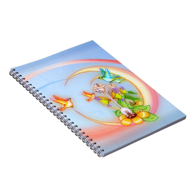 Cuaderno Arte del gato y del pixel de los pájaros (Lado Derecho)