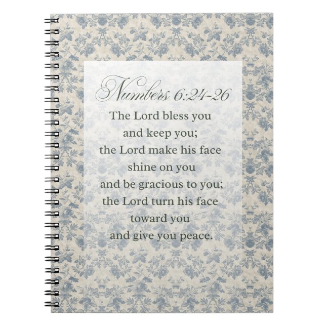 Cuaderno Arte del versículo bíblico Números 6:24-26 (Frente)