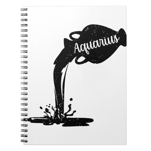 Cuaderno Arte del zodiaco de la urna del agua del portador (Frente)