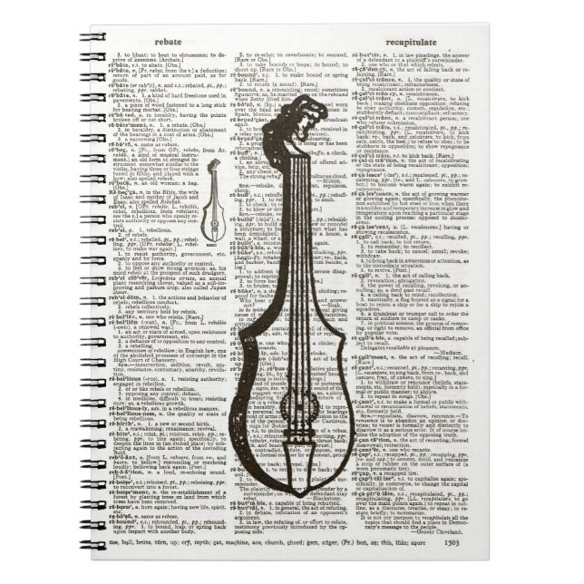 Cuaderno Arte diccionario de instrumentos musicales (Frente)