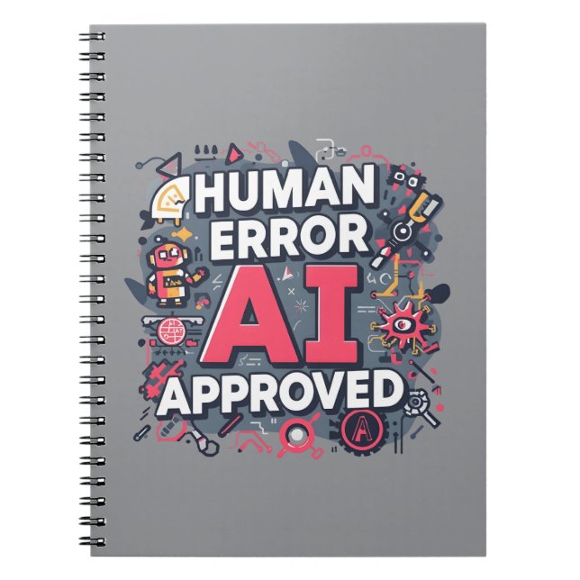 Cuaderno Arte digital aprobado por IA con error humano (Frente)