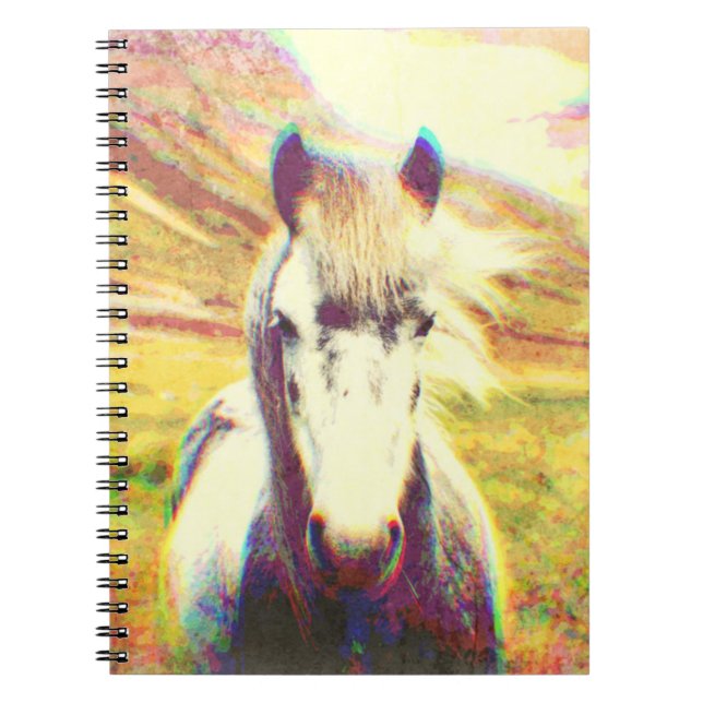 Cuaderno Arte digital de caballos de Islandia (Frente)