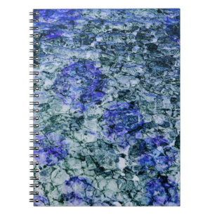 Cuaderno Arte digital de fondo abstracto de acuarela azul