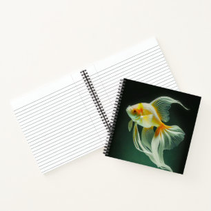 Cuaderno Arte digital de pez dorado simple y elegante  
