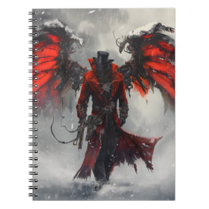 Cuaderno Arte digital Demonio de Fuego de Punk de vapor
