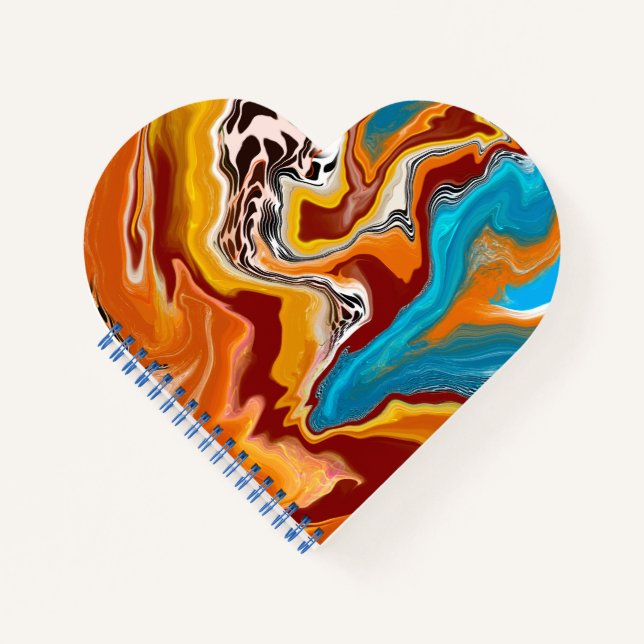 Cuaderno Arte digital fluido de colisiones planetarias (Anverso)