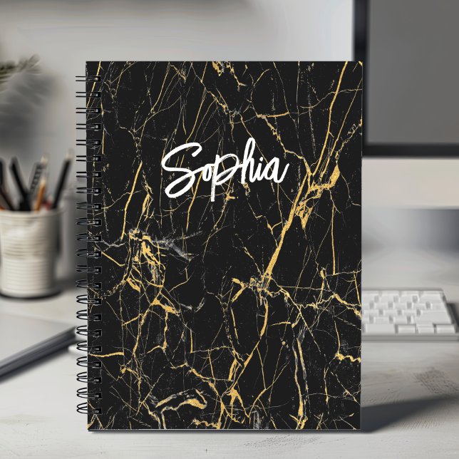Cuaderno Arte elegante de imitación de oro negro purpurina  (Subido por el creador)