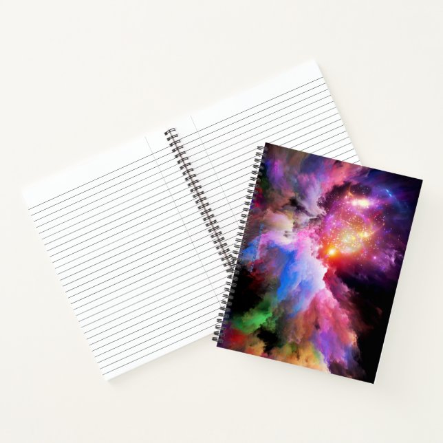 Cuaderno Arte en la nube de SlipperyJoe abstracto vibrante  (Interior)