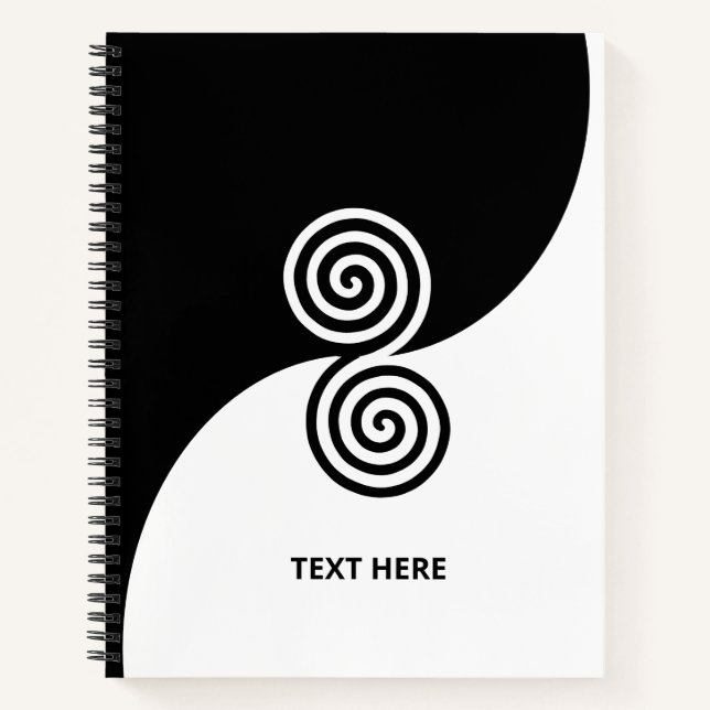 Cuaderno Arte espiral doble en blanco y negro (Anverso)