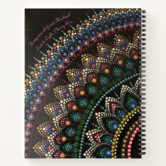 Cuaderno Arte espiritual de Peacock dot mandala