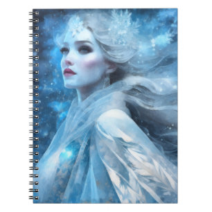 Cuaderno Arte etéreo congelado de nieve reina fantasía
