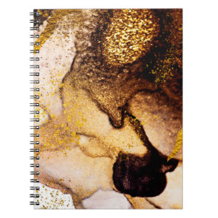 Cuaderno ARTE exótico. Giro dorado, diseño artístico. Pinto