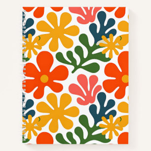 Cuaderno Arte Floral Abstracto Colorido Matisse Retro