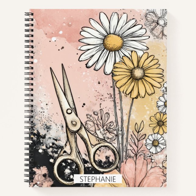 Cuaderno Arte floral abstracto con acuarela (Anverso)