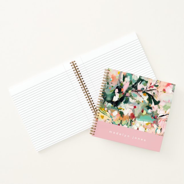 Cuaderno Arte Floral Abstracto Moderno Personalizado (Interior)