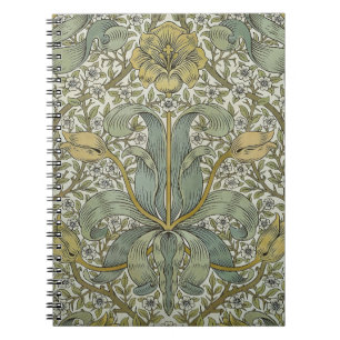 Cuaderno Arte floral amarillo de matorral primaveral de Wil