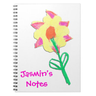 Cuaderno Arte floral de Jasmin por niños Personalizado