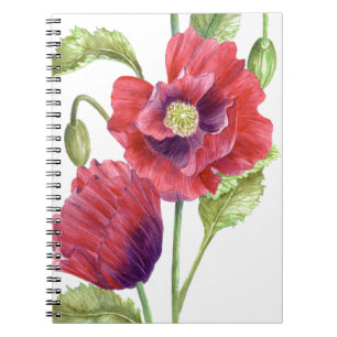 Cuaderno Arte floral de Red Poppies