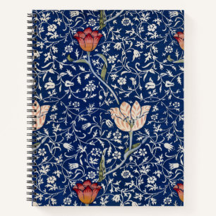 Cuaderno Arte floral de tulipán azul de William Morris Medw