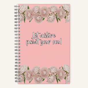 Cuaderno Arte floral elegante de Peonía Grace 