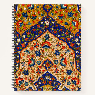 Cuaderno Arte floral persa de color vintage