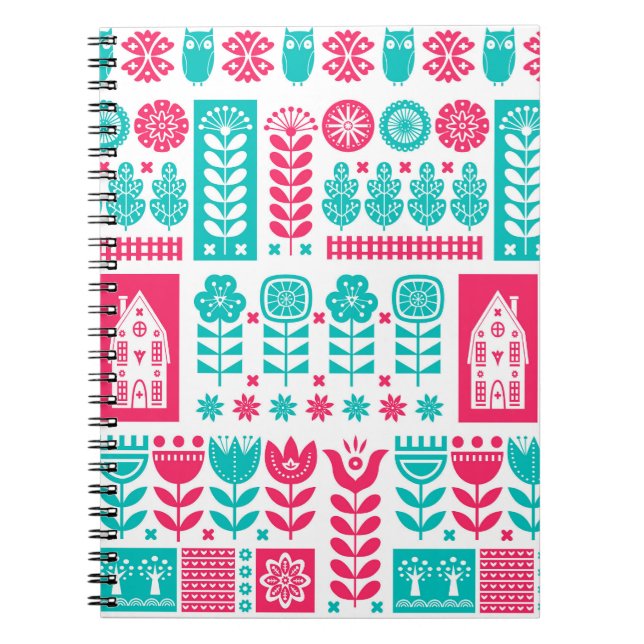 Cuaderno Arte folclórico escandinavo: Viejo sin soldadura (Frente)