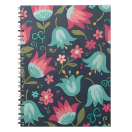 Cuaderno Arte Folclórico Moderno Floral - Flores de Campana