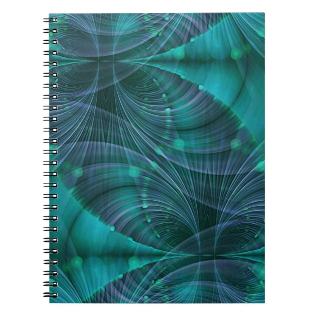 Cuaderno Arte fractal de Apophysis I - azul (Frente)