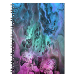 Cuaderno Arte fractal de Apophysis II - rosa verde azul
