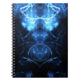 Cuaderno Arte fractal de energía de nebulosa azul