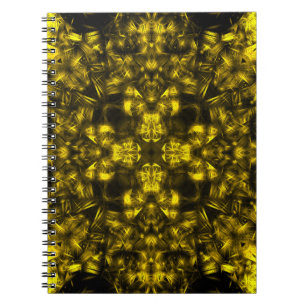 Cuaderno Arte fractal de energía sagrada dorada