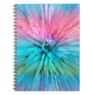 Cuaderno Arte fractal de explosión de energía de algodón de