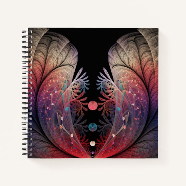 Cuaderno Arte fractal de fantasía moderna abstracta Jonglag (Anverso)